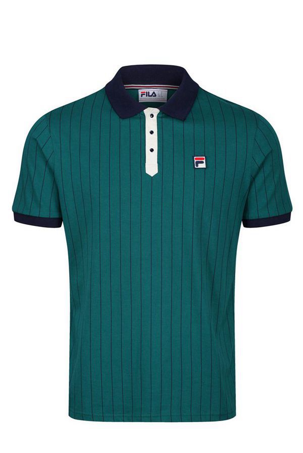 Camisas Polo Fila Homem Azul Marinho - Fila Bb1 Classic Vintage Striped Outlet Portugal,BYPJ-69752